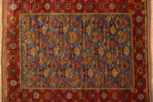 Balouch rectangular 5' by 6' 7" rug from Afghanistan and made from 100% wool