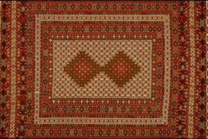 Balouch rectangular 4' 3" by 6' 8" rug with geometric pattern from Afghanistan