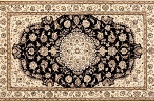 Nain rectangular 3' 7" by 5' 8" rug with medallion pattern from Persia-Iran