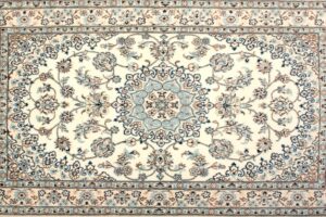 Nain rectangular 3' 4" by 5' 0" rug with medallion pattern from Persia-Iran