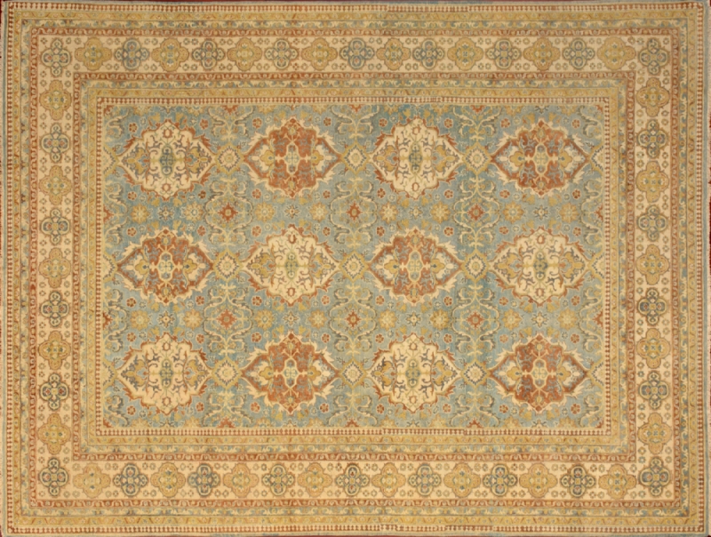 80121 Haji Jalili rectangular 9' 11" by 13' 7" rug with all-over pattern from India