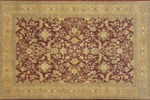 Agra rectangular 9' 10" by 13' 9" rug with all-over pattern from India