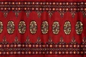 Bokhara runner 2' 0" by 6' 6" rug with geometric pattern from Pakistan - Red