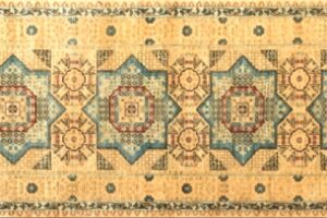 Mamluk runner 2' 10" by 10' 5" rug with geometric pattern from Afghanistan